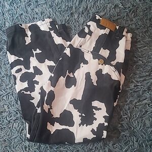 Cow Print Denim Jeans